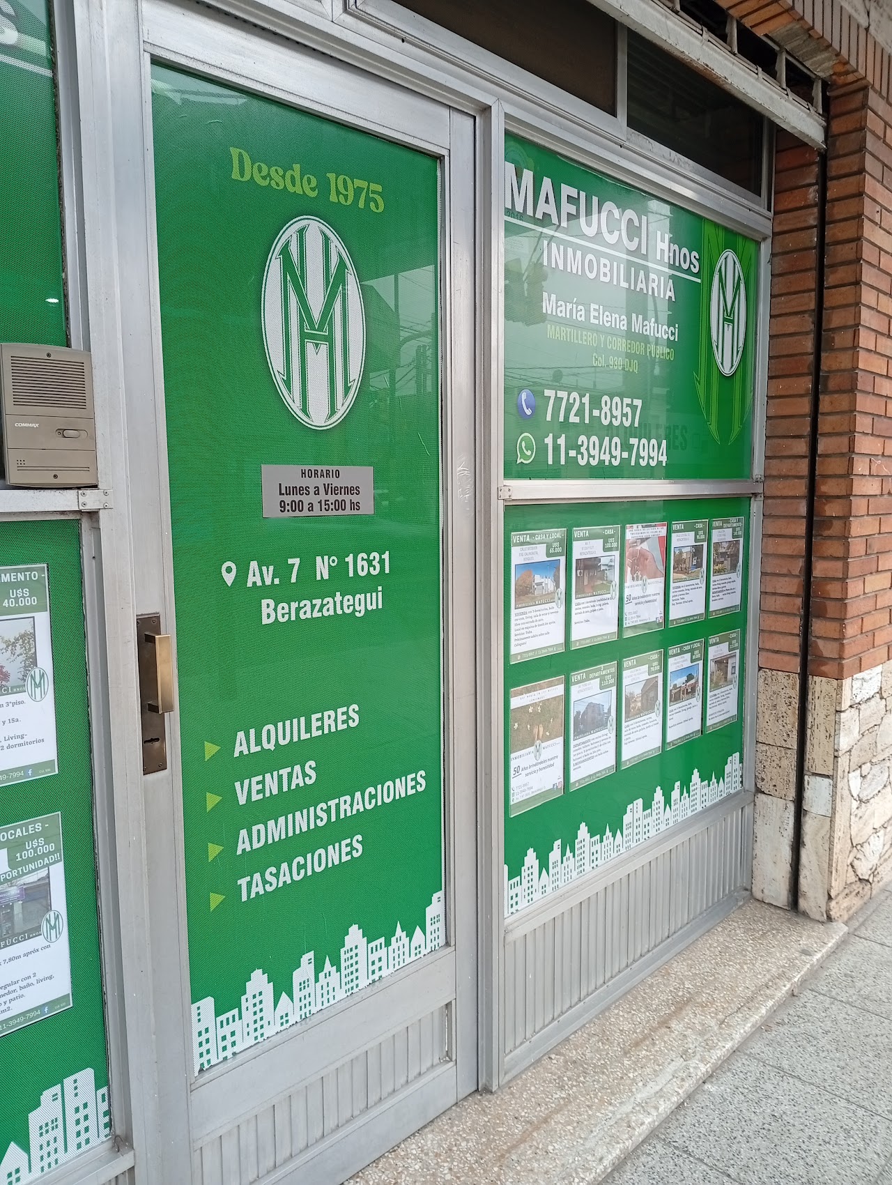 Fachada tradicional sobre calle céntrica de Mafucci Hnos Inmobiliaria